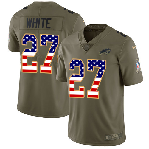 Bills #27 Tre'Davious White Olive/USA Flag Men's Stitched Limited 2017 Salute To Service Jersey cheap jerseys for sale - CheapJerseys.Shop