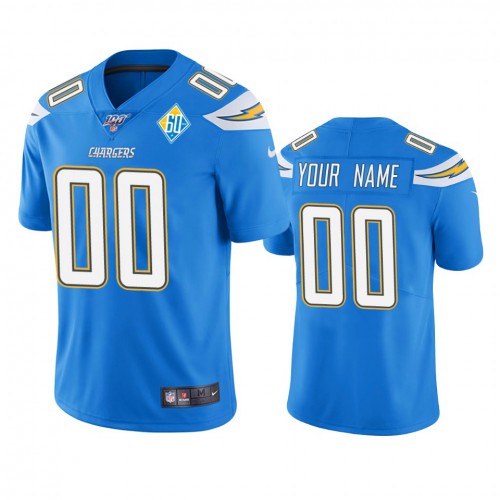 Los Angeles Chargers Custom Light Blue 60th Anniversary Vapor Limited Jersey cheap jerseys for sale - CheapJerseys.Shop