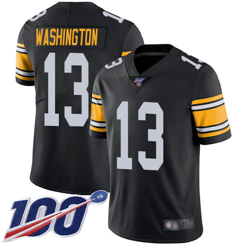 Pittsburgh Steelers #13 James Washington Black Alternate Men's Stitched 100th Season Vapor Limited Jersey Men's cheap jerseys for sale - CheapJerseys.Shop
