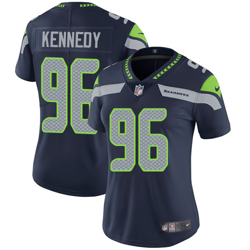 Seattle Seahawks #96 Cortez Kennedy Steel Blue Team Color Women's Stitched Vapor Untouchable Limited Jersey Womens cheap jerseys for sale - CheapJerseys.Shop