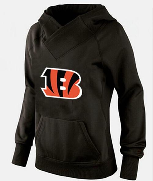 Women's Cincinnati Bengals Logo Pullover Hoodie Black-1 cheap jerseys for sale - CheapJerseys.Shop