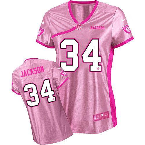 Raiders #34 Bo Jackson Pink Women's Be Luv'd Stitched Elite Jersey cheap jerseys for sale - CheapJerseys.Shop