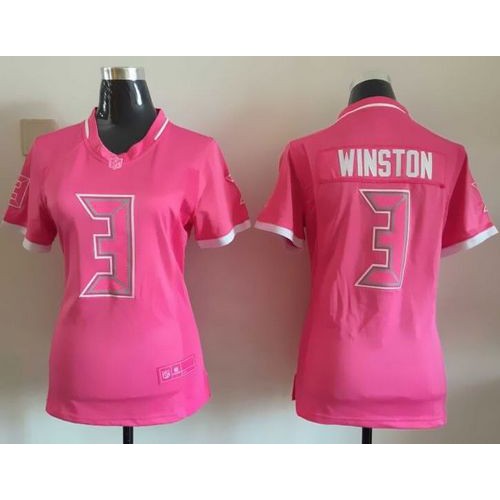 Tampa Bay Buccaneers #3 Jameis Winston Pink Women's Stitched Elite Bubble Gum Jersey Womens cheap jerseys for sale - CheapJerseys.Shop