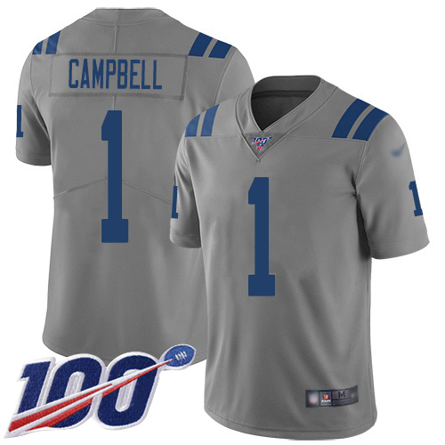 Colts #1 Parris Campbell Gray Men's Stitched Limited Inverted Legend 100th Season Jersey cheap jerseys for sale - CheapJerseys.Shop