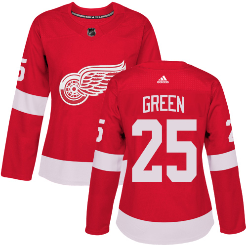 Detroit Red Wings #25 Mike Green Red Home Authentic Women's Stitched Jersey Womens cheap jerseys for sale - CheapJerseys.Shop