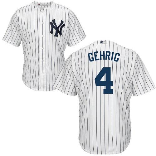 New York Yankees #4 Lou Gehrig White Cool Base Stitched Youth Jersey Youth cheap jerseys for sale - CheapJerseys.Shop