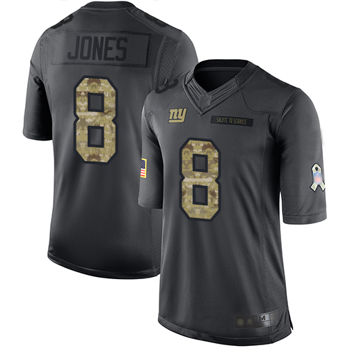 Giants #8 Daniel Jones Black Men's Stitched Limited 2016 Salute To Service Jersey cheap jerseys for sale - CheapJerseys.Shop