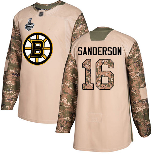 Boston Bruins #16 Derek Sanderson Camo Authentic 2017 Veterans Day Stanley Cup Final Bound Stitched Jersey Men's cheap jerseys for sale - CheapJerseys.Shop