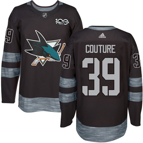San Jose Sharks #39 Logan Couture Black 1917-2017 100th Anniversary Stitched Jersey Men's cheap jerseys for sale - CheapJerseys.Shop