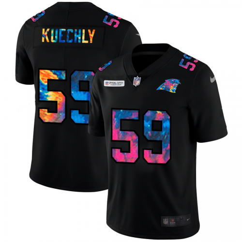 Carolina Carolina Panthers #59 Luke Kuechly Men's Multi-Color Black 2020 Crucial Catch Vapor Untouchable Limited Jersey Men's cheap jerseys for sale - CheapJerseys.Shop