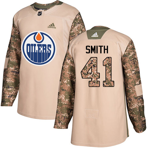 Edmonton Oilers #41 Mike Smith Camo Authentic 2017 Veterans Day Stitched Youth Jersey Youth cheap jerseys for sale - CheapJerseys.Shop