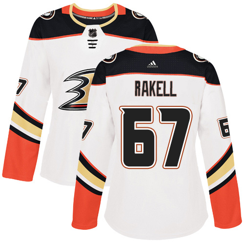 Anaheim Ducks #67 Rickard Rakell White Road Authentic Women's Stitched Jersey Womens cheap jerseys for sale - CheapJerseys.Shop