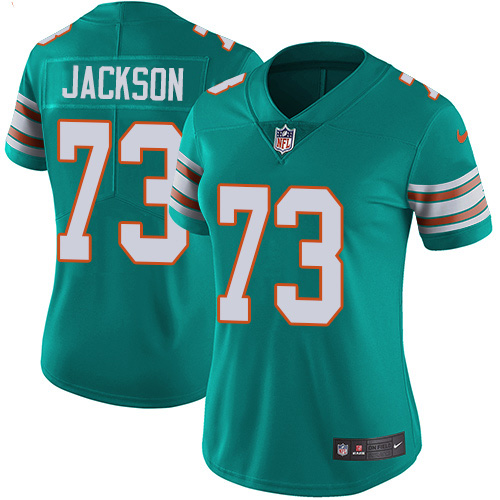 Miami Dolphins #73 Austin Jackson Aqua Green Alternate Women's Stitched Vapor Untouchable Limited Jersey Womens cheap jerseys for sale - CheapJerseys.Shop
