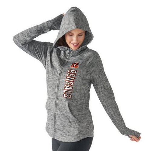 Women's Cincinnati Bengals G-III 4Her By Carl Banks Recovery Full-Zip Hoodie Heathered Gray cheap jerseys for sale - CheapJerseys.Shop