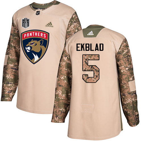Lightning #5 Aaron Ekblad Camo 2023 Stanley Cup Final Patch Authentic Veterans Day Stitched Jersey cheap jerseys for sale - CheapJerseys.Shop