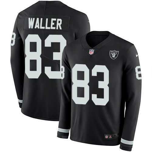 Raiders #83 Darren Waller Black Team Color Men's Stitched Limited Therma Long Sleeve Jersey cheap jerseys for sale - CheapJerseys.Shop