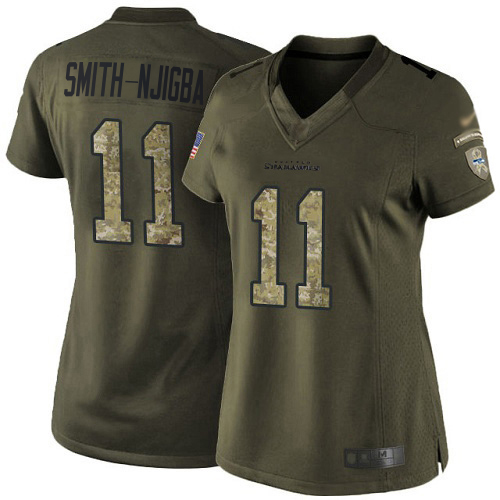 Seahawks #11 Jaxon Smith-Njigba Green Women's Stitched Limited 2015 Salute To Service Jersey cheap jerseys for sale - CheapJerseys.Shop