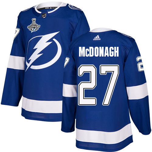 Tampa Bay Lightning #27 Ryan McDonagh Blue Home Authentic Youth 2020 Stanley Cup Champions Stitched Jersey Youth cheap jerseys for sale - CheapJerseys.Shop