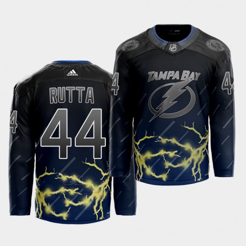Tampa Bay Lightning #44 Jan Rutta 2021 City Concept Stitched Jersey - Black Men's cheap jerseys for sale - CheapJerseys.Shop