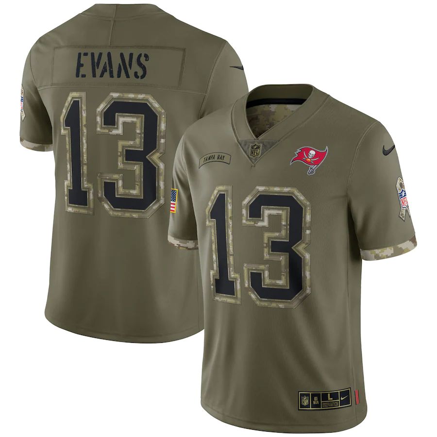 Tampa Bay Buccaneers #13 Mike Evans Men's 2022 Salute To Service Limited Jersey - Olive cheap jerseys for sale - CheapJerseys.Shop