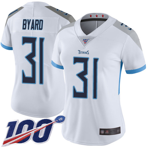 Tennessee Titans #31 Kevin Byard White Women's Stitched 100th Season Vapor Limited Jersey Womens cheap jerseys for sale - CheapJerseys.Shop
