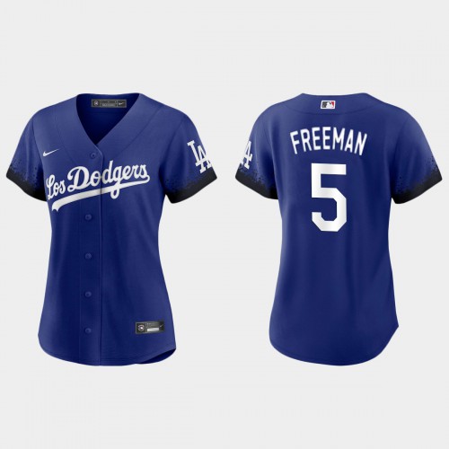 Los Angeles Los Angeles Dodgers #5 Freddie Freeman Women's 2021 City Connect Jersey Royal Womens cheap jerseys for sale - CheapJerseys.Shop