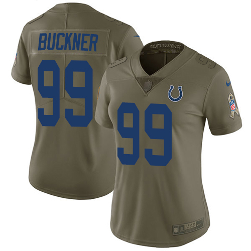 Indianapolis Colts #99 DeForest Buckner Olive Women's Stitched Limited 2017 Salute To Service Jersey Womens cheap jerseys for sale - CheapJerseys.Shop