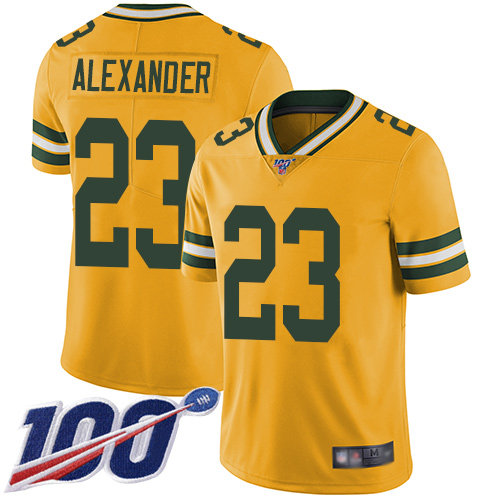 Packers #23 Jaire Alexander Yellow Men's Stitched Limited Rush 100th Season Jersey cheap jerseys for sale - CheapJerseys.Shop