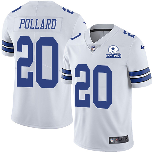 Cowboys #20 Tony Pollard White Men's Stitched With Established In 1960 Patch Vapor Untouchable Limited Jersey cheap jerseys for sale - CheapJerseys.Shop