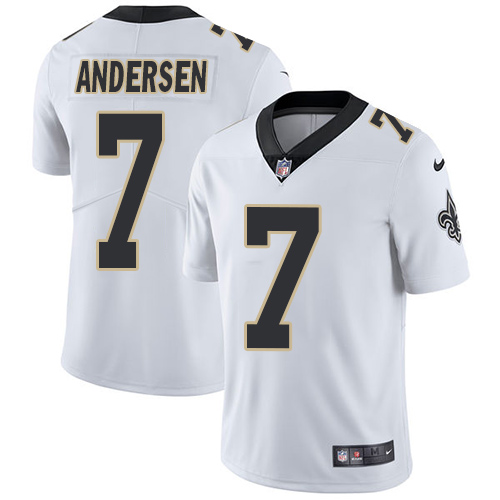New Orleans Saints #7 Morten Andersen White Men's Stitched Vapor Untouchable Limited Jersey Men's cheap jerseys for sale - CheapJerseys.Shop