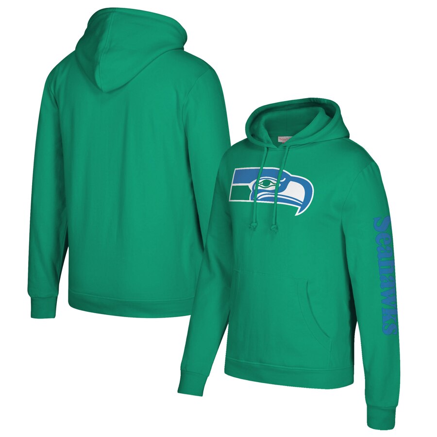 Seattle Seahawks Mitchell & Ness Classic Team Pullover Hoodie Kelly Green cheap jerseys for sale - CheapJerseys.Shop