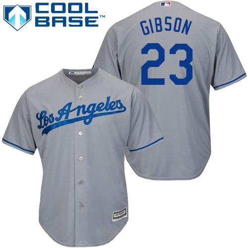 Los Angeles Dodgers #23 Kirk Gibson Grey Cool Base Stitched Youth Jersey Youth cheap jerseys for sale - CheapJerseys.Shop