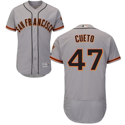 San Francisco Giants #47 Johnny Cueto Grey Flexbase Authentic Collection Road Stitched Jersey Men's cheap jerseys for sale - CheapJerseys.Shop