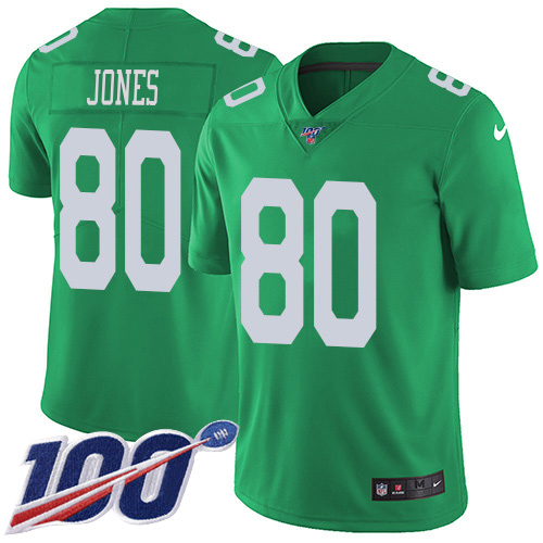 Eagles #80 Julio Jones Green Youth Stitched Limited Rush 100th Season Jersey cheap jerseys for sale - CheapJerseys.Shop