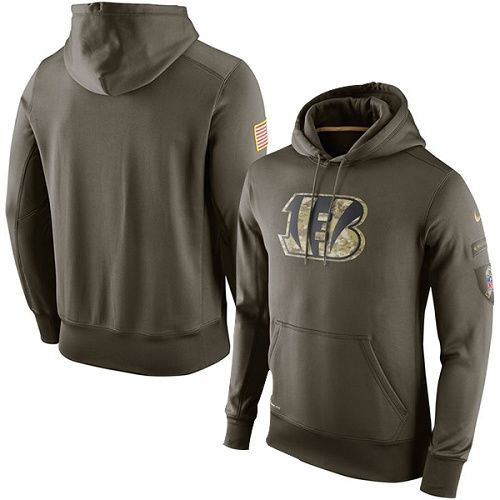 Men's Cincinnati Bengals Olive Salute To Service KO Performance Hoodie cheap jerseys for sale - CheapJerseys.Shop