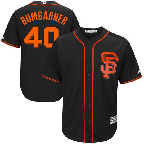 San Francisco Giants #40 Madison Bumgarner Black Alternate Stitched Youth Jersey Youth cheap jerseys for sale - CheapJerseys.Shop