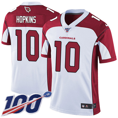 Cardinals #10 DeAndre Hopkins White Men's Stitched 100th Season Vapor Untouchable Limited Jersey cheap jerseys for sale - CheapJerseys.Shop