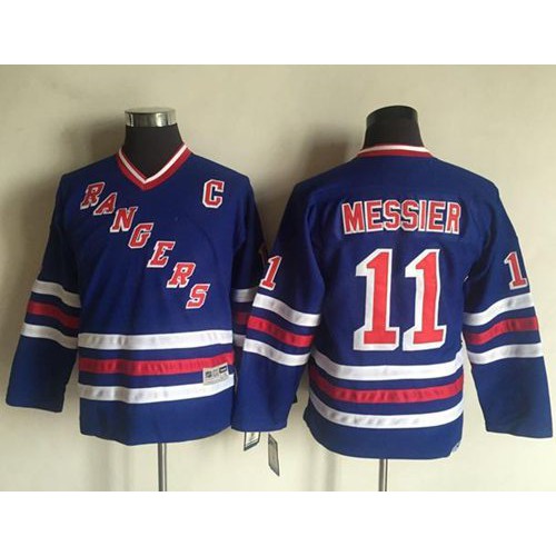 New York Rangers #11 Mark Messier Blue CCM Throwback Stitched Youth Jersey Youth cheap jerseys for sale - CheapJerseys.Shop