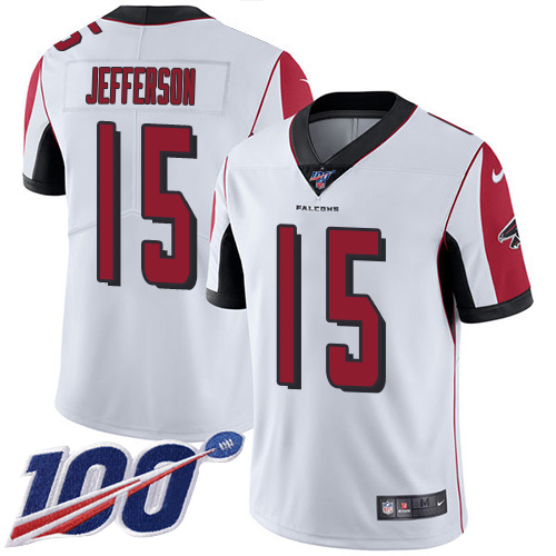 Falcons #15 Van Jefferson White Men's Stitched 100th Season Vapor Untouchable Limited Jersey cheap jerseys for sale - CheapJerseys.Shop