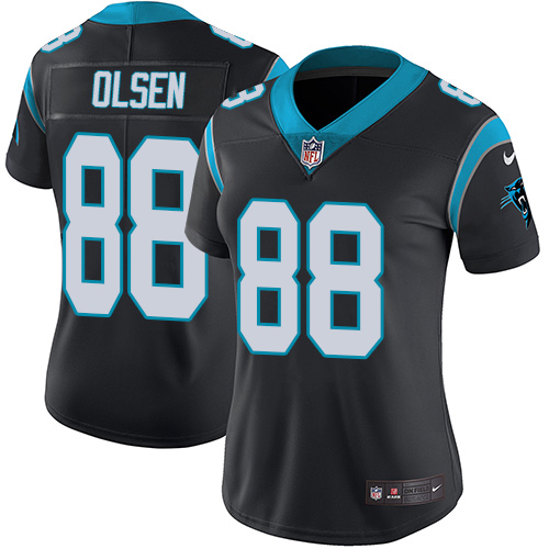Carolina Panthers #88 Greg Olsen Black Team Color Women's Stitched Vapor Untouchable Limited Jersey Womens cheap jerseys for sale - CheapJerseys.Shop