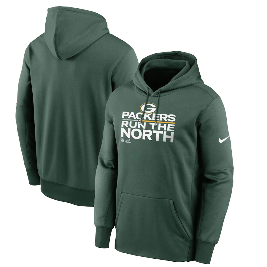 Men's Green Bay Packers Green 2021 NFC North Division Champions Trophy Collection Pullover Hoodie cheap jerseys for sale - CheapJerseys.Shop