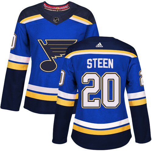 St. Louis Blues #20 Alexander Steen Blue Home Authentic Women's Stitched Jersey Womens cheap jerseys for sale - CheapJerseys.Shop