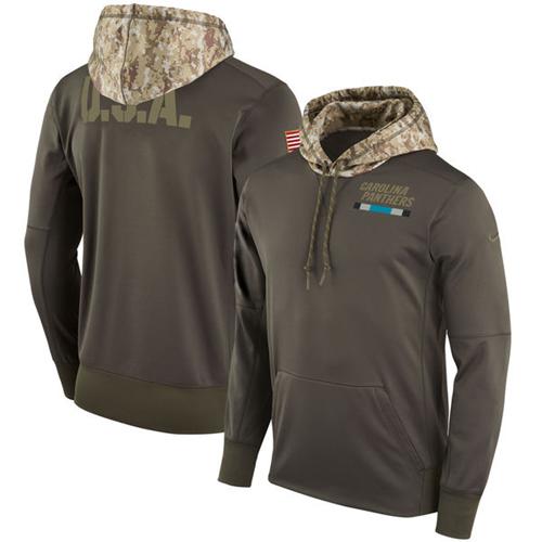 Youth Carolina Panthers Olive Salute To Service Sideline Therma Pullover Hoodie cheap jerseys for sale - CheapJerseys.Shop