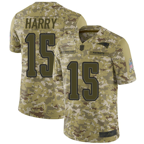 New England Patriots #15 N'Keal Harry Camo Men's Stitched Limited 2018 Salute To Service Jersey Men's cheap jerseys for sale - CheapJerseys.Shop