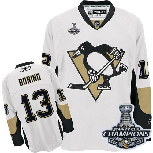 Pittsburgh Penguins #13 Nick Bonino White 2017 Stanley Cup Finals Champions Stitched Jersey Men's cheap jerseys for sale - CheapJerseys.Shop