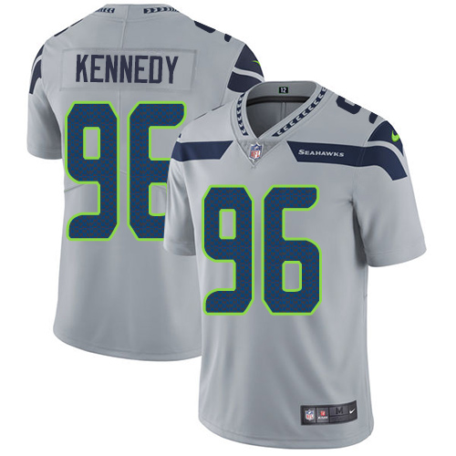 Seattle Seahawks #96 Cortez Kennedy Grey Alternate Men's Stitched Vapor Untouchable Limited Jersey Men's cheap jerseys for sale - CheapJerseys.Shop