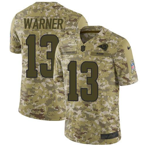 Los Angeles Rams #13 Kurt Warner Camo Youth Stitched Limited 2018 Salute to Service Jersey Youth cheap jerseys for sale - CheapJerseys.Shop