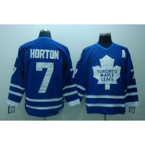 Maple Toronto Maple Leafs #7 Tim Horton Stitched Blue CCM Throwback Jersey Men's cheap jerseys for sale - CheapJerseys.Shop
