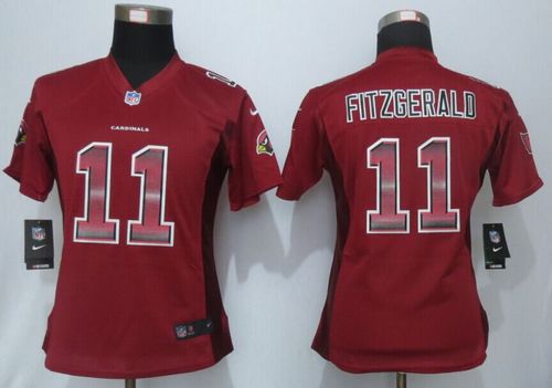 Cardinals #11 Larry Fitzgerald Red Team Color Women's Stitched Elite Strobe Jersey cheap jerseys for sale - CheapJerseys.Shop