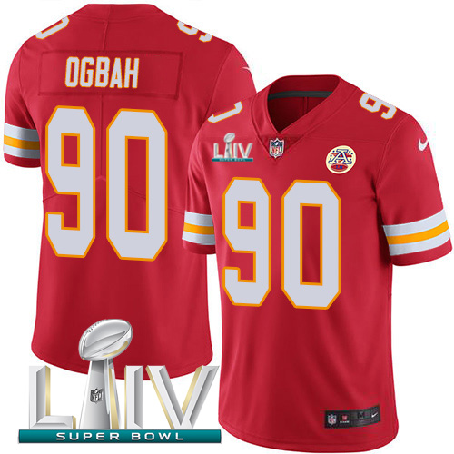Kansas City Chiefs #90 Emmanuel Ogbah Red Super Bowl LIV 2020 Team Color Men's Stitched Vapor Untouchable Limited Jersey Men's cheap jerseys for sale - CheapJerseys.Shop